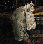 George Hendrik Breitner Girl in a White Kimono oil on canvas